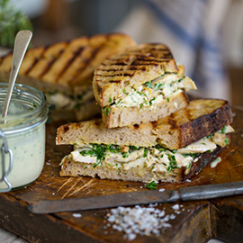 Toasted chicken mayo sandwich